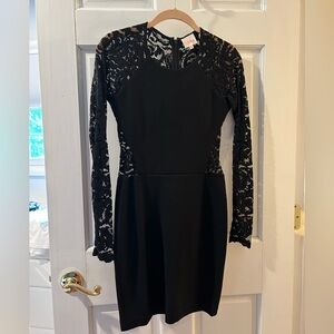 Black lace cocktail dress